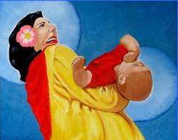 Portrait of a mother and her baby