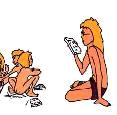 Cavemen learning to read