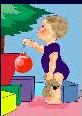 Baby decorating Christmas tree picture