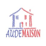 Logo Design for Aude Maison - holiday accommodation in Aude, France, with a color scheme matching that of the French flag